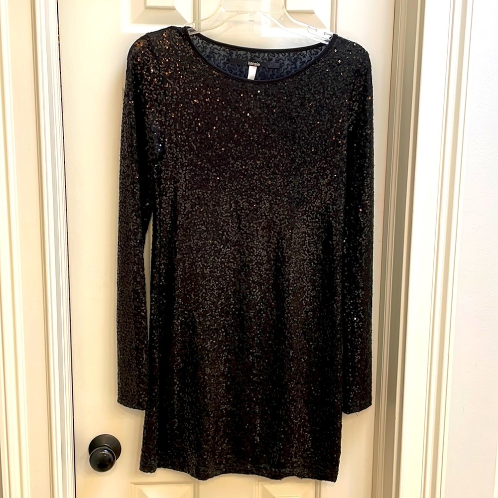 Black sequin dress